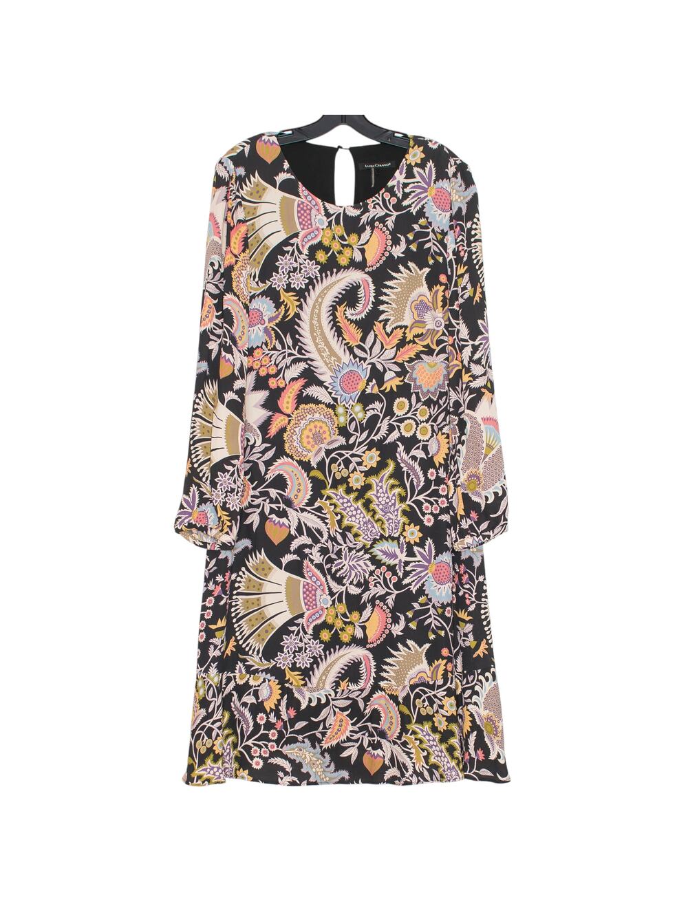 Luisa Cerano Dress Paisley Floral Boho Retro Eclectic Modest Career Fall Midi 12
